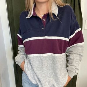 vintage oversized multi color long sleeve, super cute!